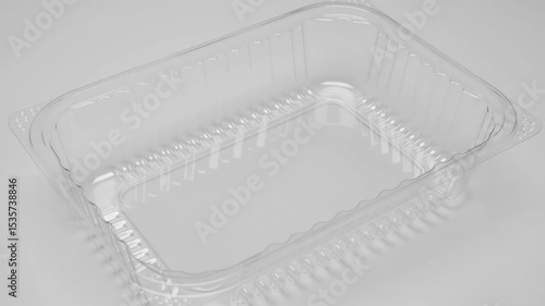 Wallpaper Mural Stacked white styrofoam to-go food container on plain background Torontodigital.ca