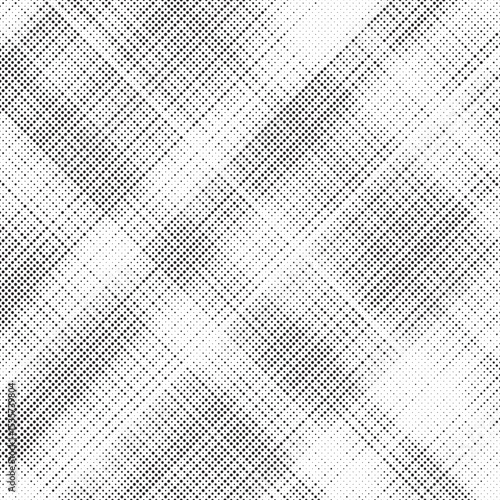 Grunge halftone gradient texture. Faded grit noise background. Sandy gritty wallpaper. Retro pixelated backdrop. Black and white anime or manga comic overlay. Vector graphic design textured halftone