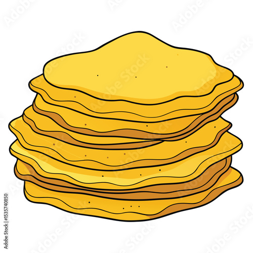 Thin crispy papadums stacked pile indian snack food ready cook