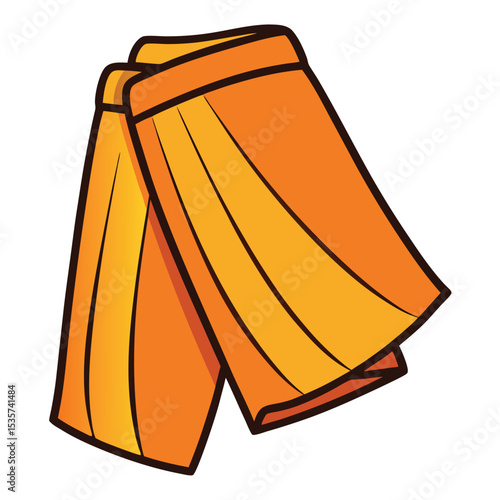 Neatly folded dhoti lungi fabric pair traditional indian men garment