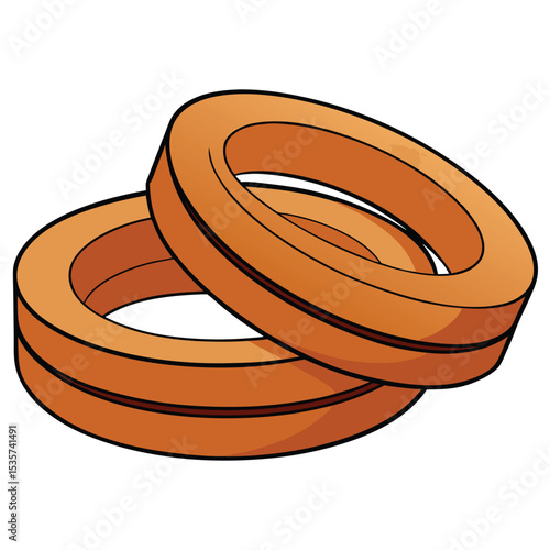 Two polished wooden bangles stacked pair simple round indian jewelry