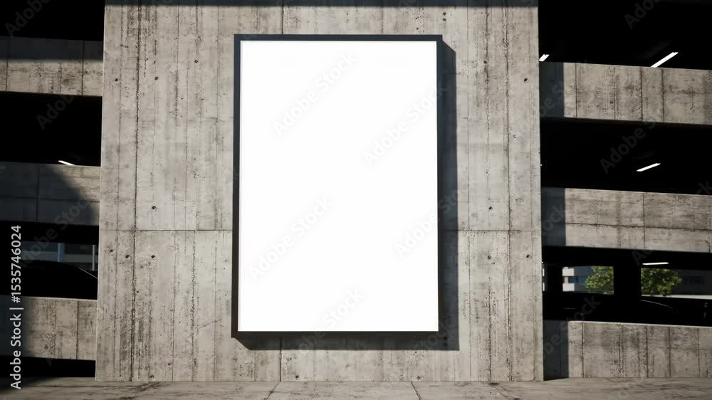 custom made wallpaper toronto digitalBlank advertising billboard on concrete wall near parking garage