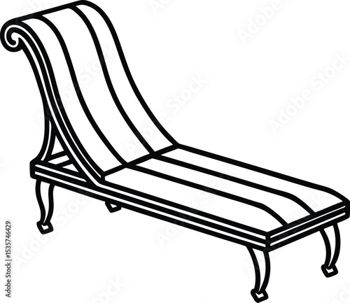 bench on a white background