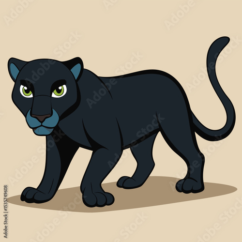 A sleek black panther, stalking silently, low to the ground, an embodiment of stealth and power in the wild jungle.