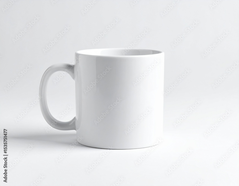 Fototapeta premium white cup on white background
