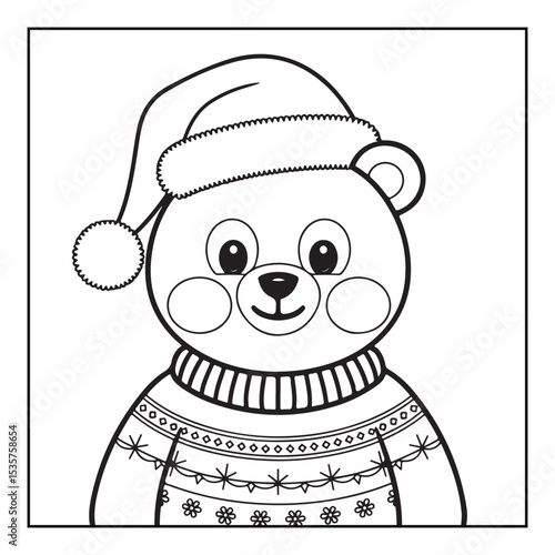 Christmas, black and white christmas coloring pages, christmas coloring book, holiday, bold and easy cute christmas coloring pages, line art, illustration, coloring book, coloring pages