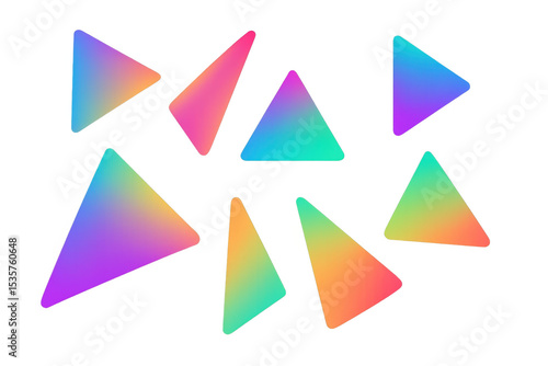 Free Download Geometric gradient triangles hovering dynamically, forming translucent abstract pattern with vibrant color blending - GFXLoad