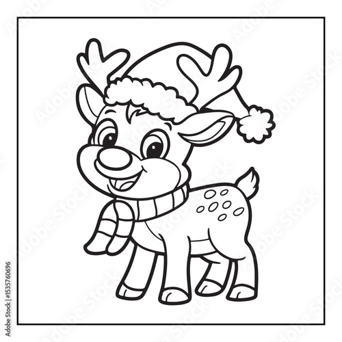 Christmas, black and white christmas coloring pages, christmas coloring book, holiday, bold and easy cute christmas coloring pages, line art, illustration, coloring book, coloring pages