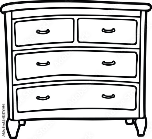 set of furniture black silhouette on white background