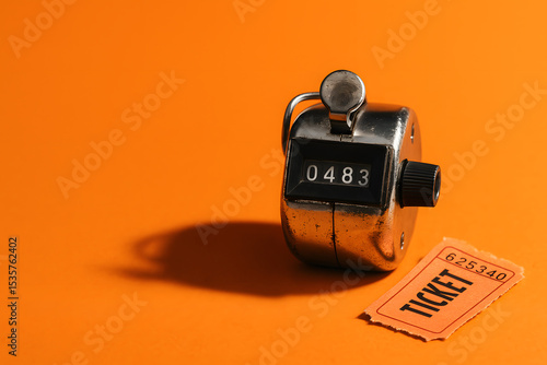 Torn Lottery Ticket on Retail Counter for Disappointment Concept, Gambling Theme, and Financial Loss Story