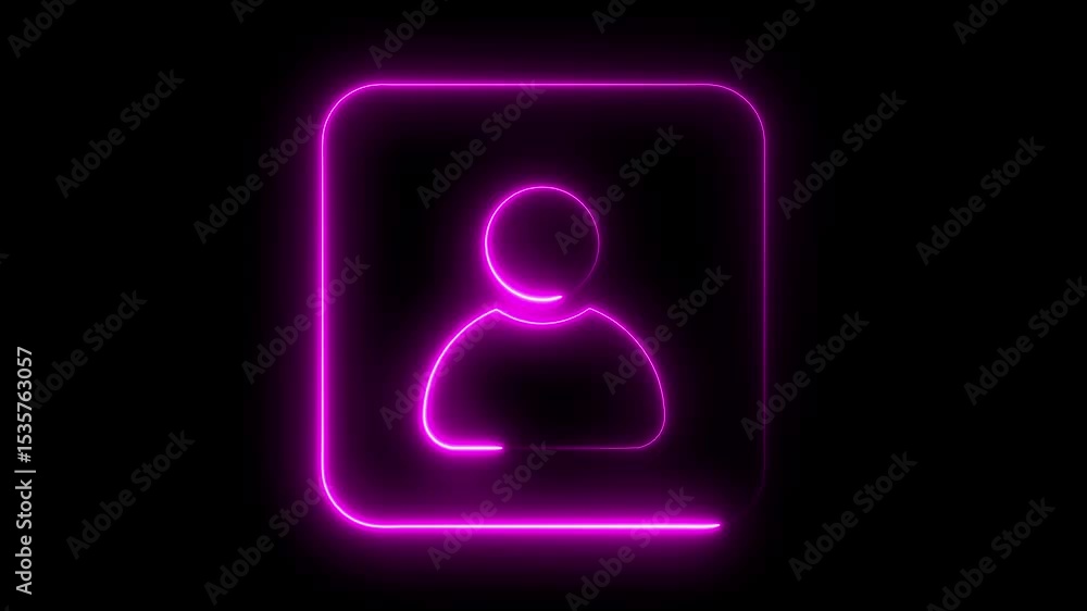 Glowing neon line person or people sign animation background. User or profile or avatar icon. Person or people sign avatar icon animated. Glowing neon line person or people sign animation background. User or profile or avatar icon. Person or people sign avatar icon animated.