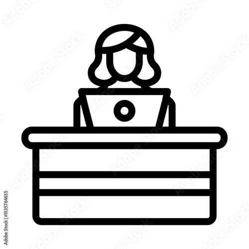 CustomerServiceDesk line icon