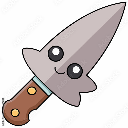 vector illustration of a cartoon knif