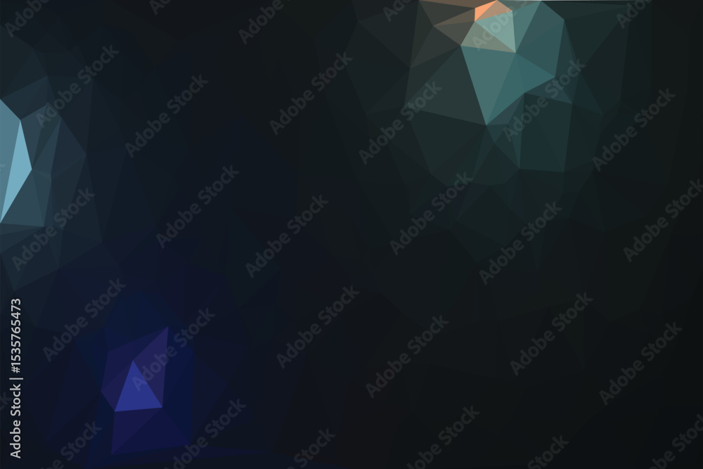Fototapeta premium Abstract blue background with glowing geometric patterns and flowing light waves