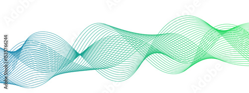 Technology Abstract wave Energy flow Frequency digital wavey lines. Business Illustration pattern of lines in transparent background. Blue blend digital wave lines and technology background.