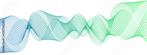 Technology Abstract wave Energy flow Frequency digital wavey lines. Business Illustration pattern of lines in transparent background. Blue blend digital wave lines and technology background.