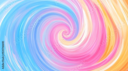 Vibrant Pastel Swirl Colorful Spiral Background Texture for Design Projects