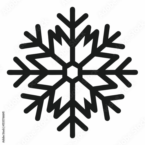 snow flacks silhouette vector