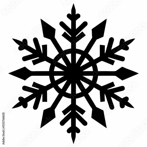snow flacks silhouette vector
