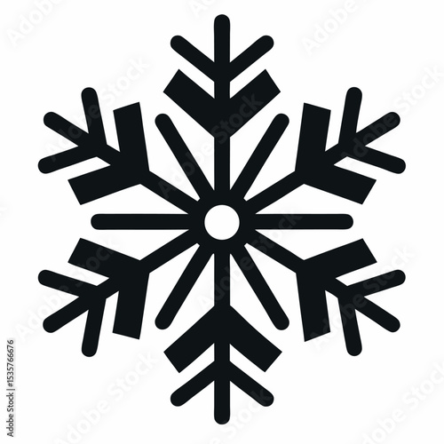 snow flacks silhouette vector