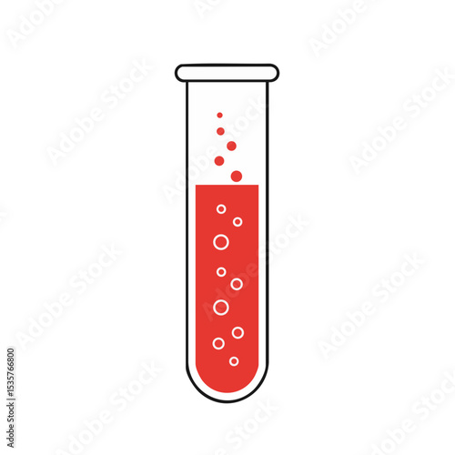  Red Fluid Test Tube Science Icon