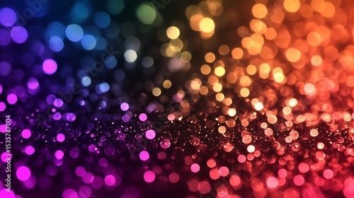Vibrant Rainbow Bokeh Lights Abstract Background Texture for Design Projects
