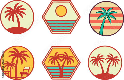 Tropical Paradise Medley Art Collection An Assortment of Exotic Island Inspired Designs with Palm Trees Ocean Sunsets and Relaxing Beach Vibes for Vacation and Getaways