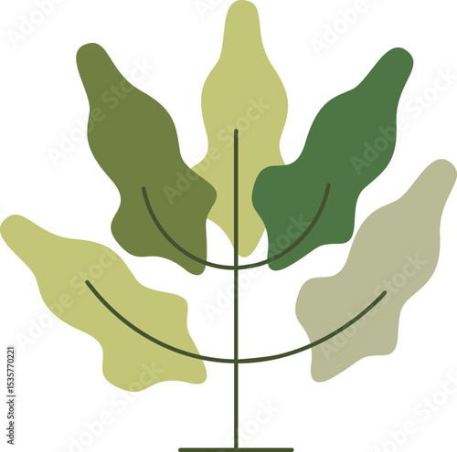Diverse Green Foliage Elements