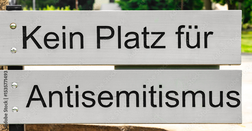 Fototapeta premium Kein Platz für Antisemitismus