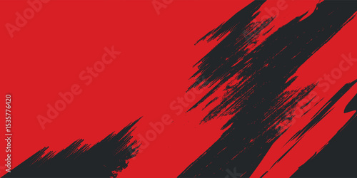 Background, contrast red and black color abstract template for business design. Technology style. You can use it for advertising, sports posters, templates, business presentations. Vector illustration