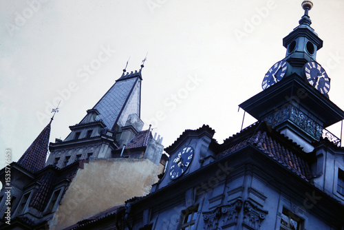 Prague old town roof tops