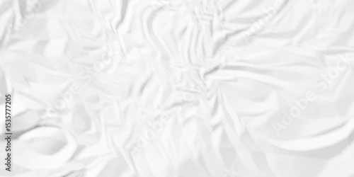 White crumpled paper Blank white crumpled and creased paper poster.	