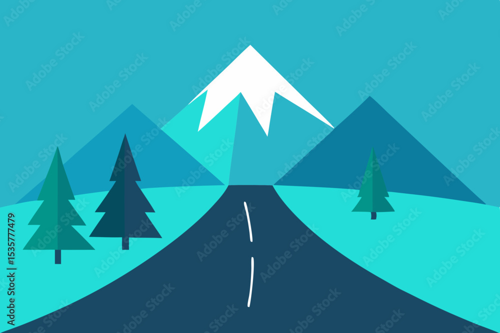 Fototapeta premium winter mountain landscape