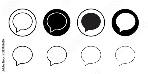 Comments icon Thin line illustration set vector