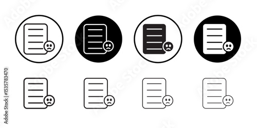 Complaint icon Thin line illustration set vector