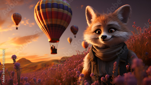 red fox in the sky