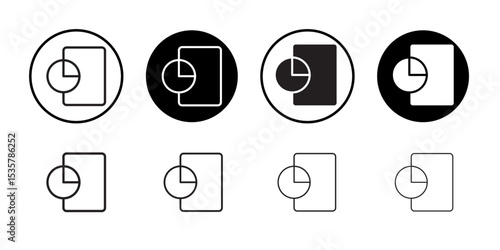 Report icon Thin line illustration set vector
