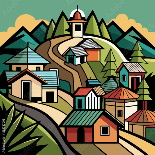 a village in hills