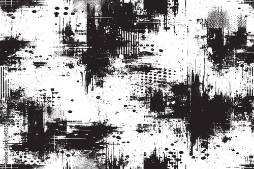 Industrial Grunge Black and White Seamless Texture