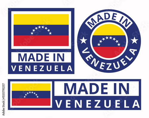 vector-set-made-in-venezuela-design-product-labels-business Free Download vector-set-made-in-venezuela-design-product-labels-business - GFXLoad