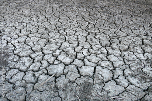 Deep splitting and cracking of the soil as a result of the decrease in near-water levels,