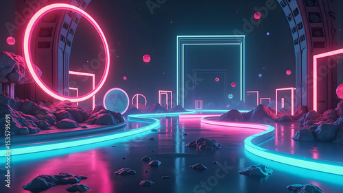 abstract neon light background