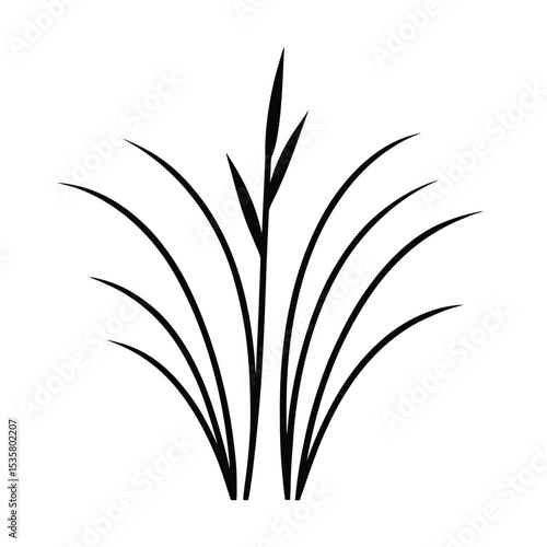 Beach Grass graphic perfect for seasonal themes Vector illustration