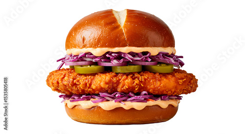 Chicken Burger in High Definition | PNG image with transparent background