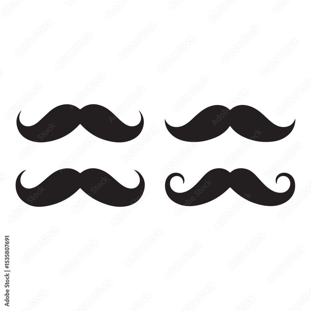 hipster mustache set hipster mustache set