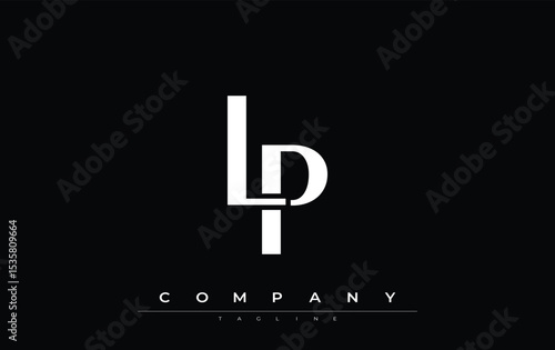 LP Modern Initials Logo Design. Branding logo with stylized initials showcasing bold design and modern aesthetic. Ideal for professional business branding or creative projects focusing on minimalistic