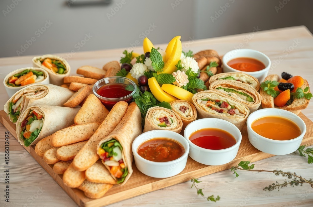 custom made wallpaper toronto digitalColorful Sandwich Platter Spread