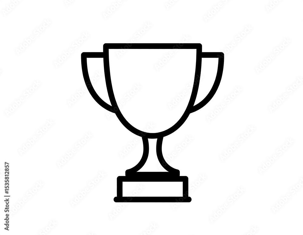 Simple black outline trophy Simple black outline trophy