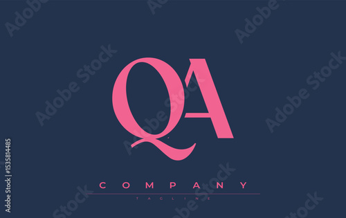 QA Modern Initials Logo Design. Branding logo with stylized initials showcasing bold design and modern aesthetic. Ideal for professional business branding or creative projects focusing on minimalistic