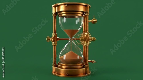 Steampunk Mechanical Orrery Hourglass